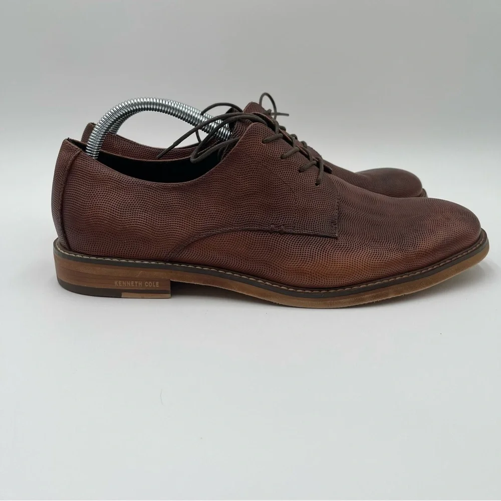 Kenneth Cole New York Men's Dance Lace Up Oxford Brown Size 11.5 Dress Shoes